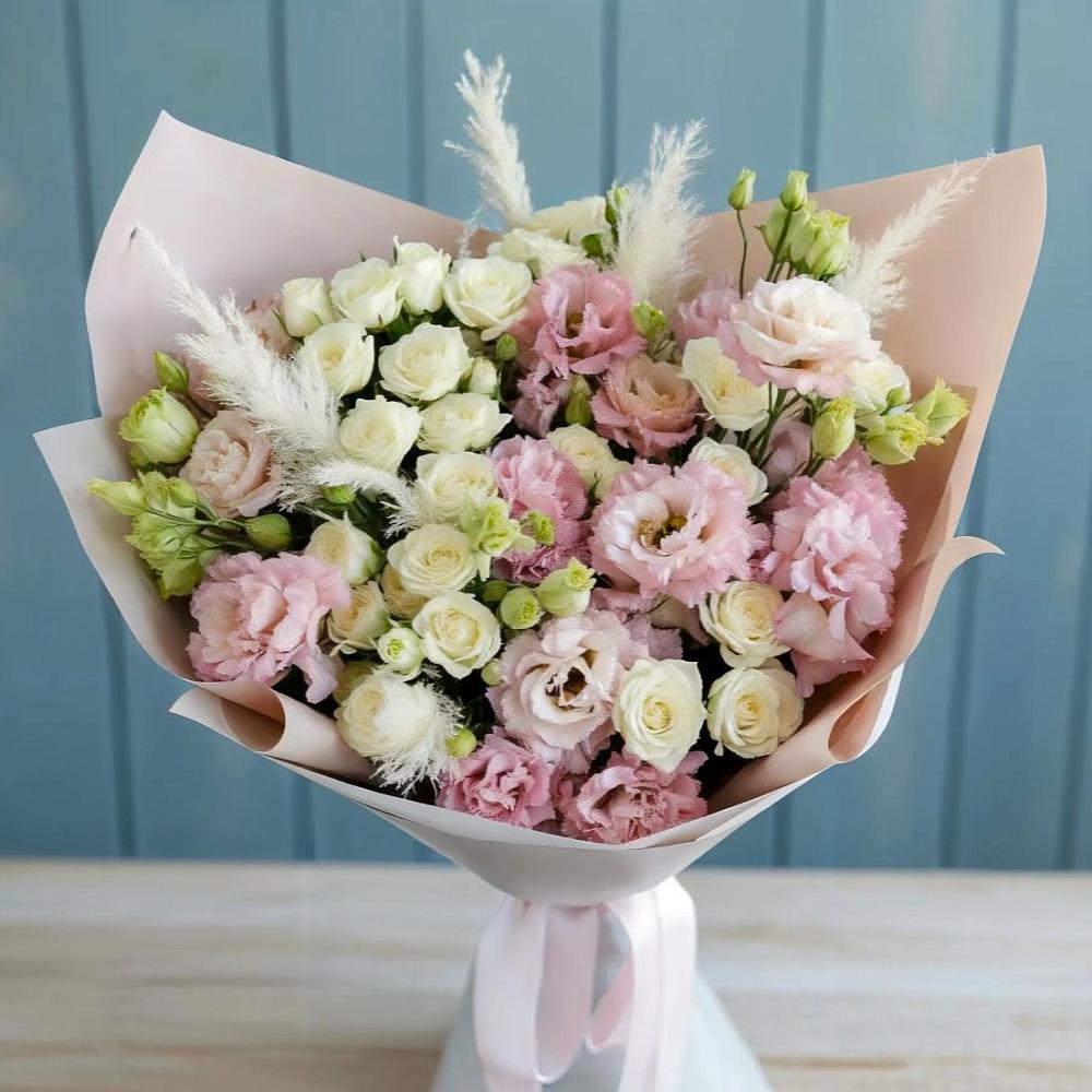 Букет цветов из: Альстромерии и Розы в Качалинской