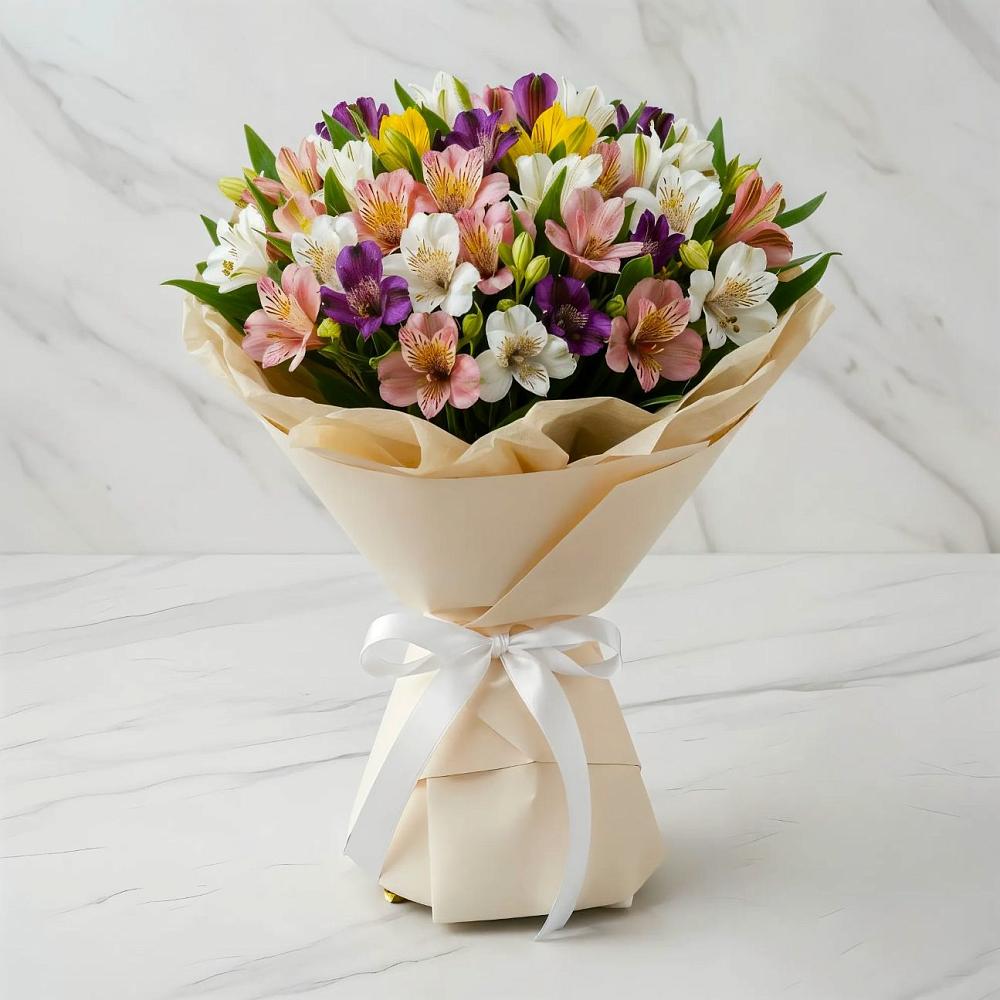 Букет цветов из: Альстромерии в Качалинской