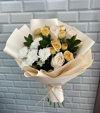 Букет цветов из:  Розы и Хризантемы в Качалинской