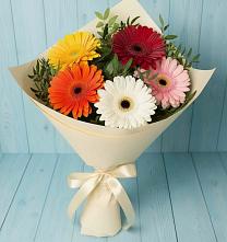 Букет цветов из:  Герберы #REPLACE_PRED# Качалинской