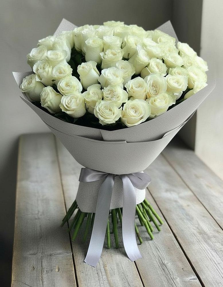 Букет 35 Белых роз в Качалинской