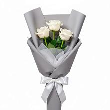 Букет 3 белые розы #REPLACE_PRED# Качалинской