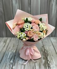 Букет цветов из:  Гвоздики, Розы и Хризантемы #REPLACE_PRED# Качалинской