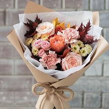 Букет цветов из:  Гвоздики, Хризантемы и Розы #REPLACE_PRED# Качалинской