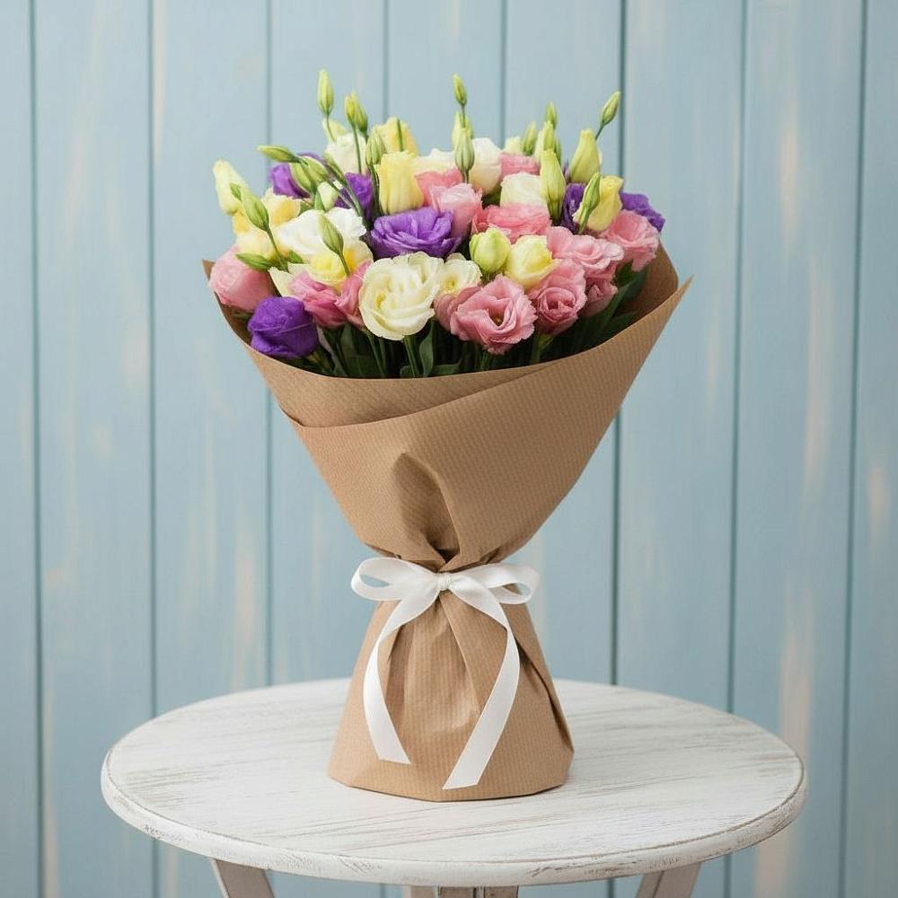 Букет цветов из: Лизиантусы в Качалинской