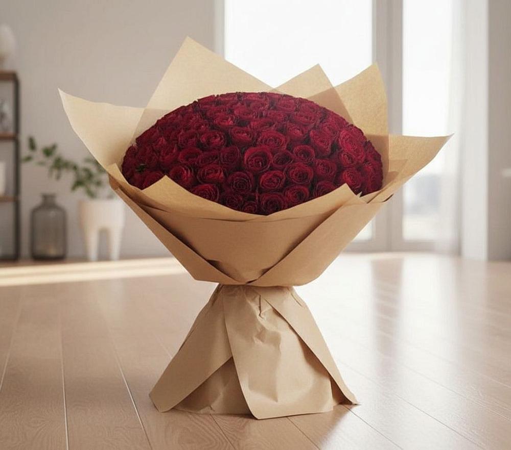 Букет 101 Красная роза в Качалинской