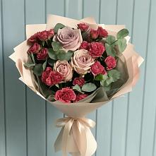 Букет цветов из:  Гвоздики и Розы в Качалинской