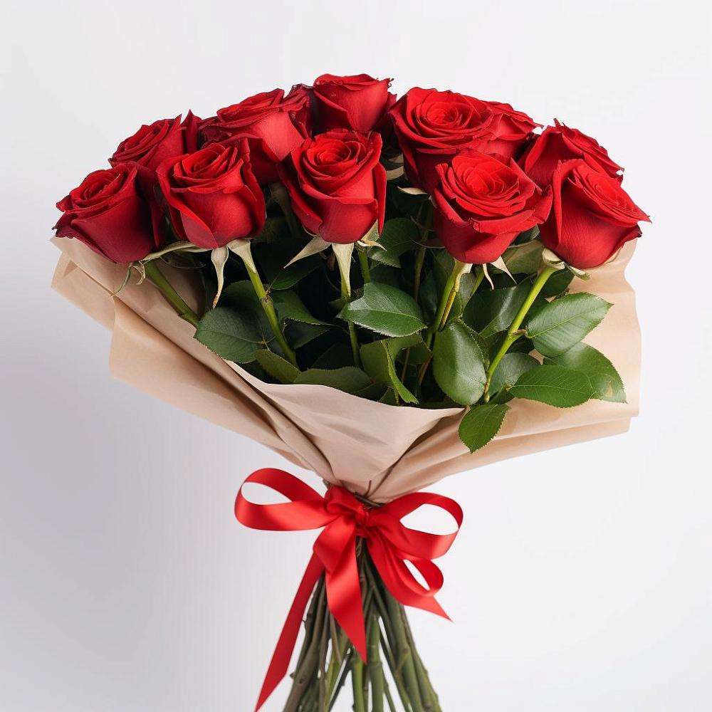 Букет 11 Красных роз Эдлесс Лав в Качалинской