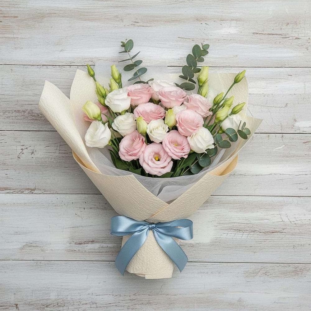 Букет цветов из: Лизиантусы в Качалинской